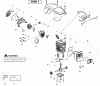 Poulan / Weed Eater PP4218 (Type 1) - Poulan Pro Chainsaw Ricambi Engine Type 1