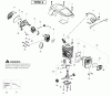 Poulan / Weed Eater PPB3416 (Type 2) - Poulan Pro Chainsaw Ricambi Engine Type 2