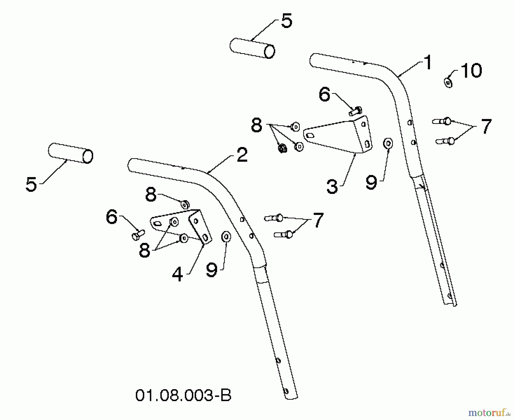 Poulan / Weed Eater Schneefräsen P624ES (96198004302) - Poulan Pro Snow Thrower (2013-07) HANDLE #3