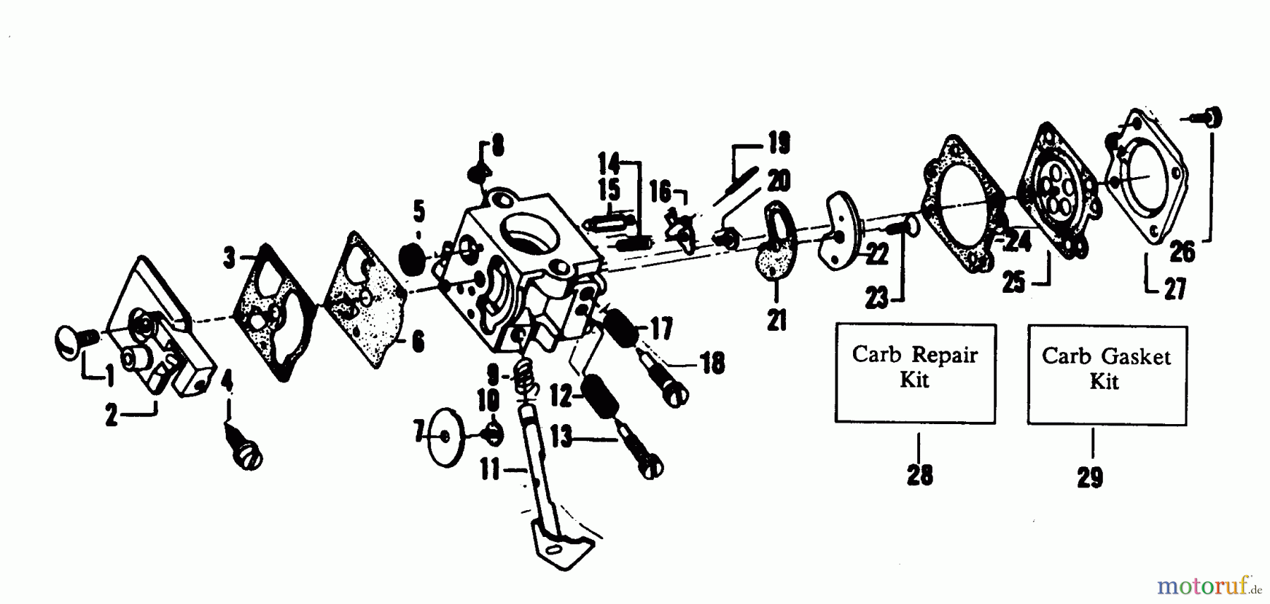  Poulan / Weed Eater Motorsensen, Trimmer 1900 - Weed Eater String Trimmer CARBURETOR