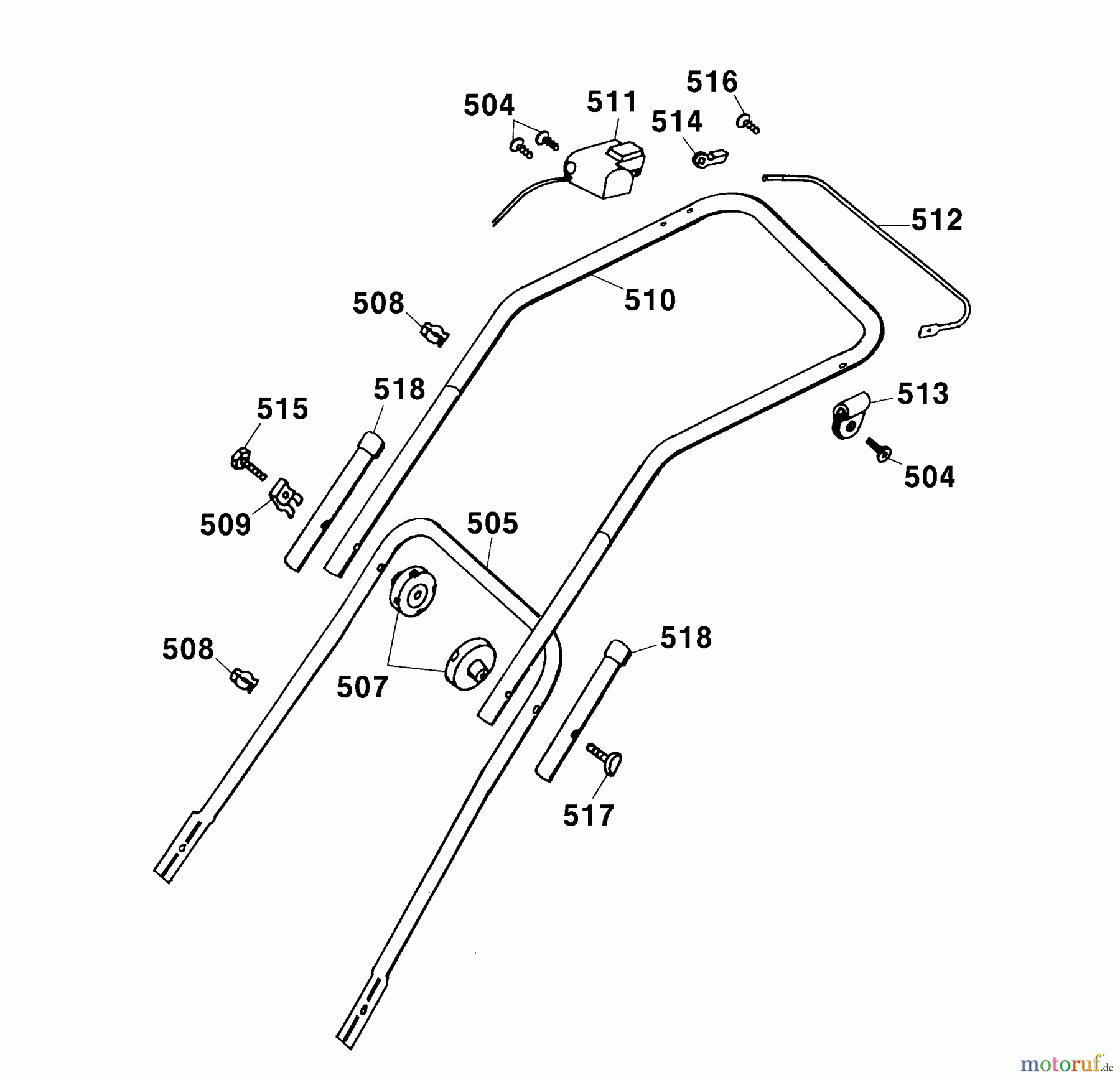  Wolf-Garten Battery mower Premio 40 AC 4044000 Series B  (2003) Handle