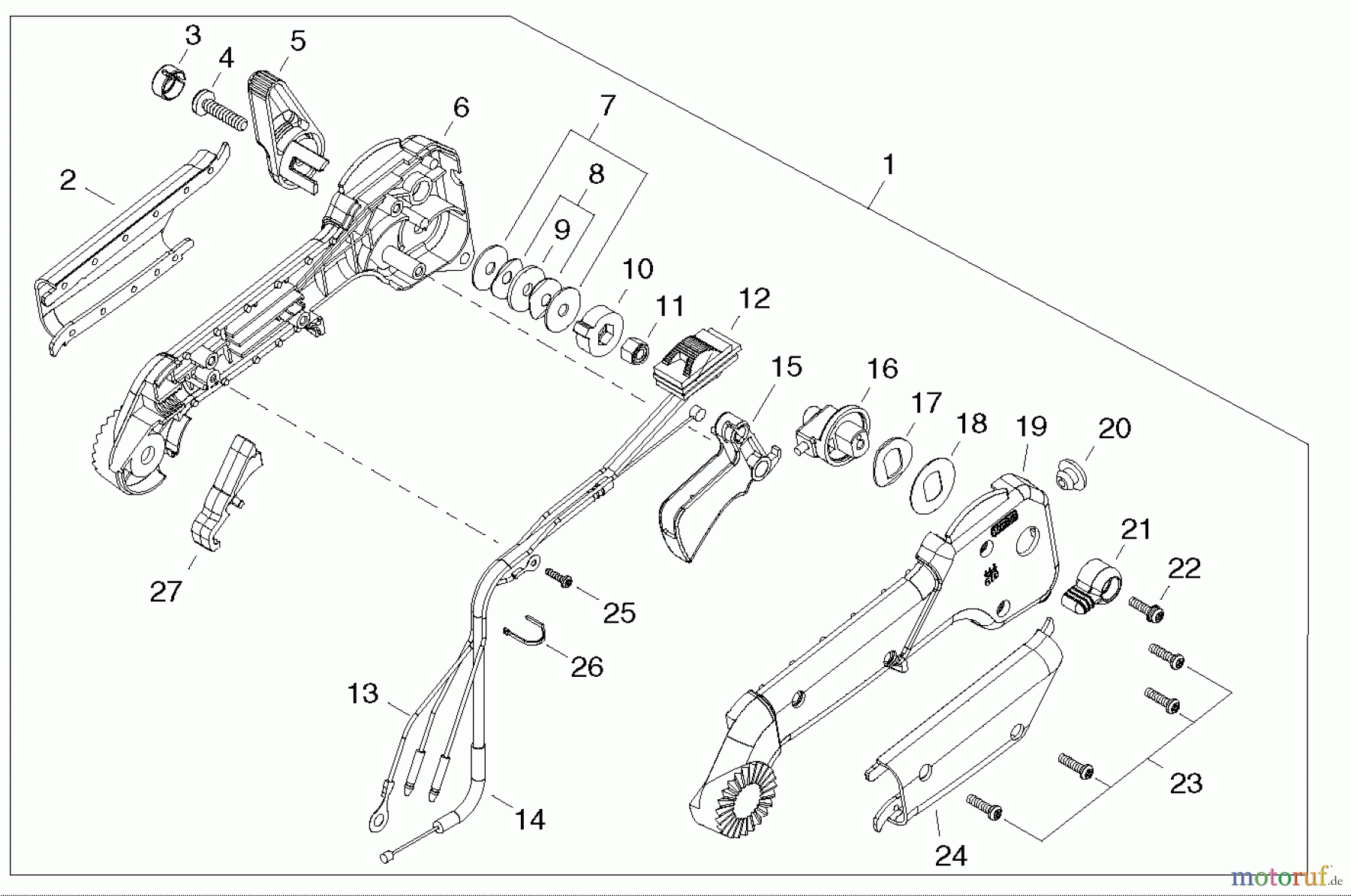  Shindaiwa Bläser / Sauger / Häcksler / Mulchgeräte EB254 - Shindaiwa Hand Held Blower, S/N: T10911001001 - T10911999999 Throttle Control Handle