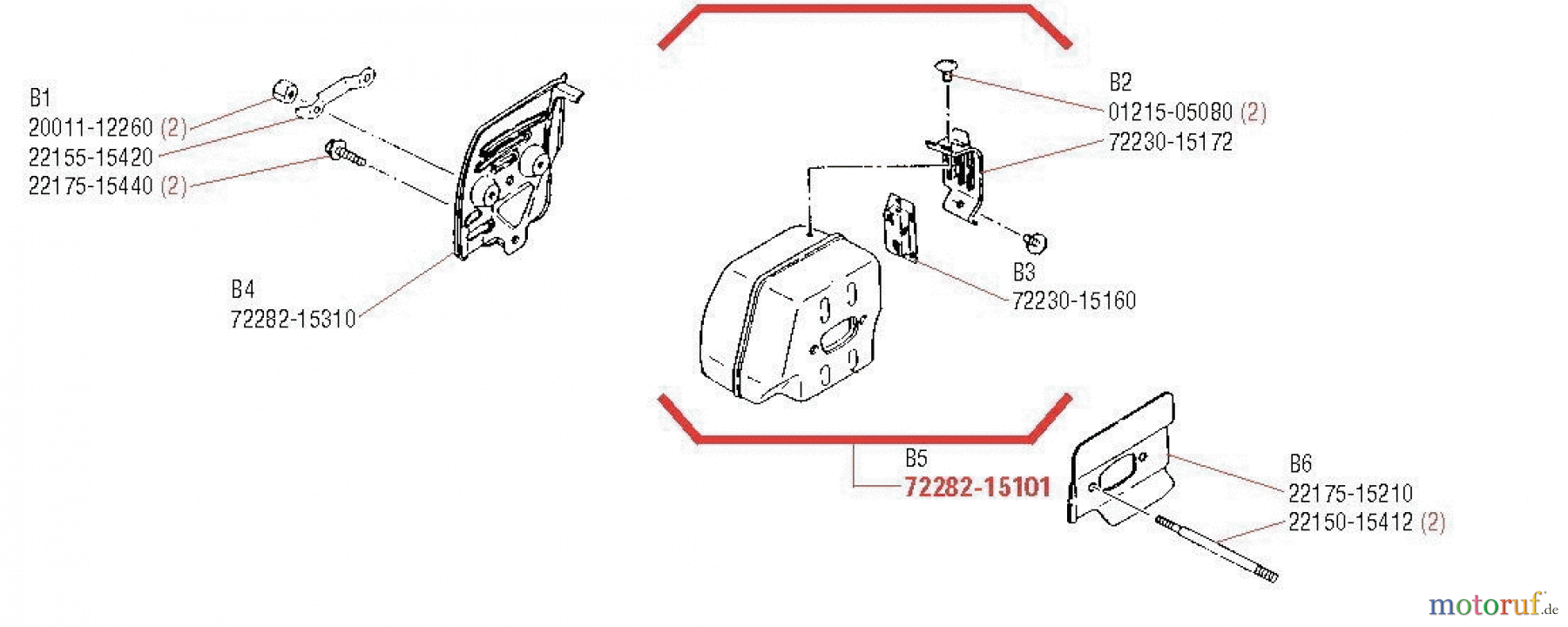 Shindaiwa Sägen, Motorsägen 577 - Shindaiwa Chainsaw Muffler