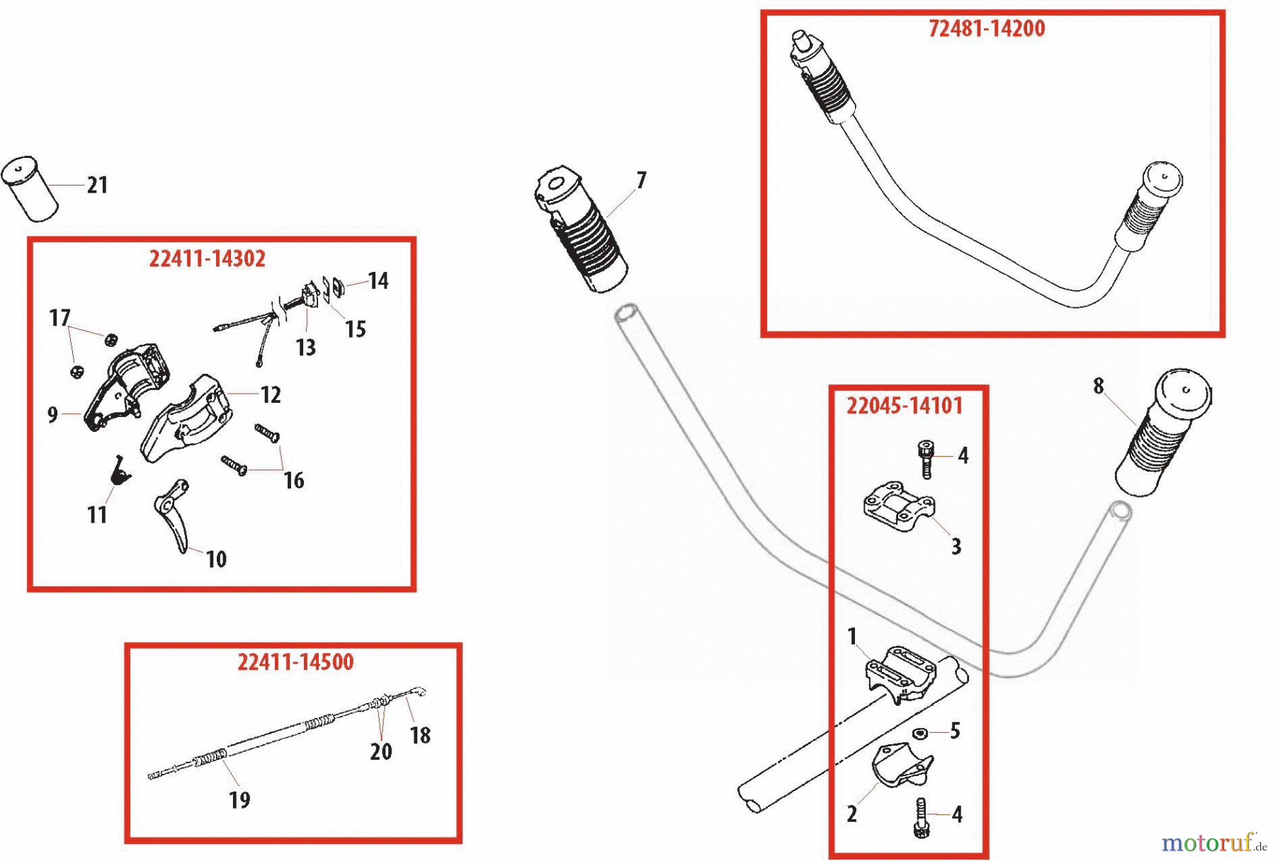  Shindaiwa Trimmer, Faden / Bürste 22C - Shindaiwa String Trimmer / Brush Cutter Throttle Lever/Handle Bar