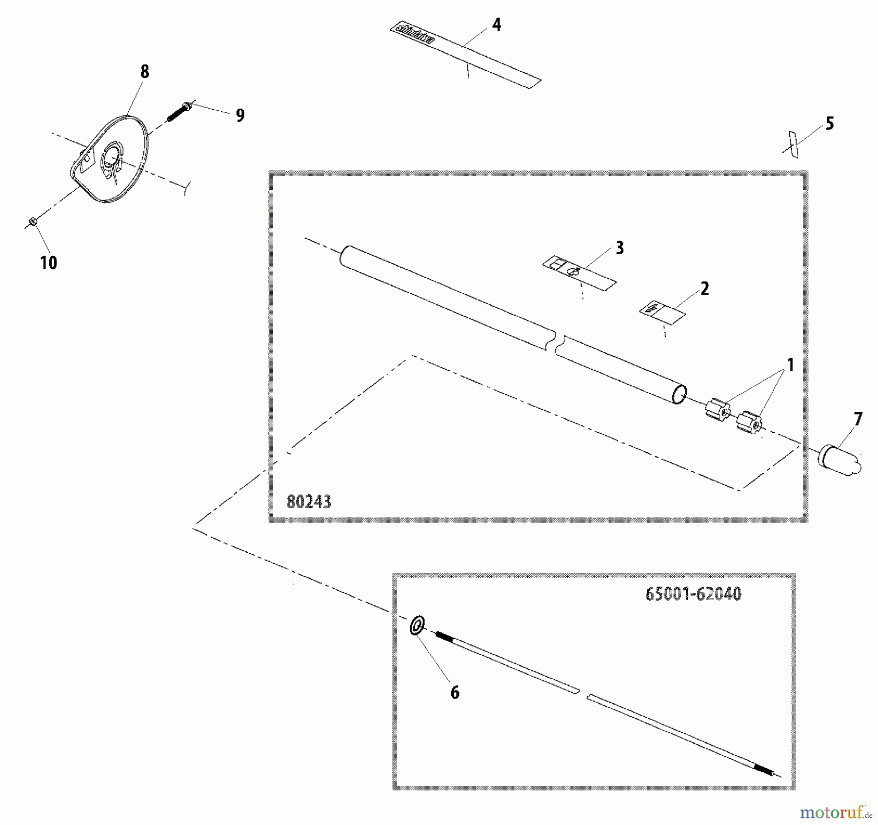  Shindaiwa Trimmer, Faden / Bürste 65003 - Shindaiwa Articulating Hedge Trimmer Attachment Outer Tube