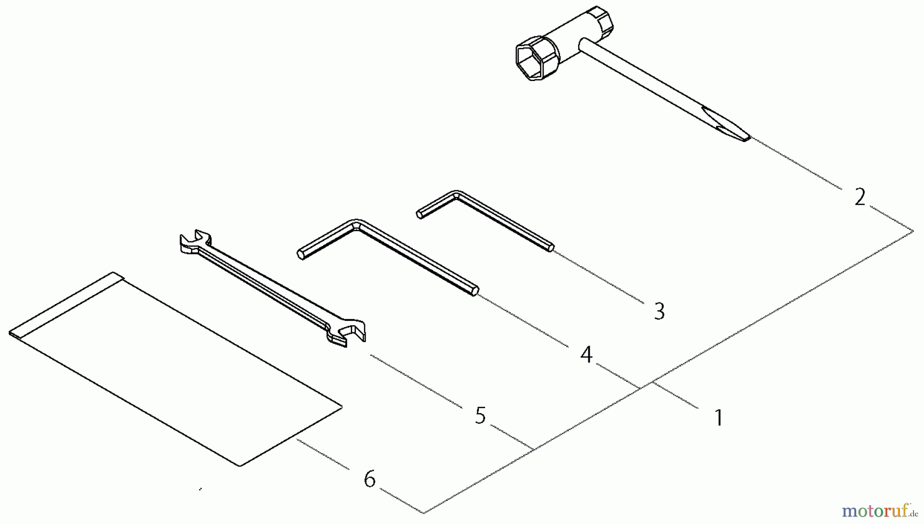  Shindaiwa Trimmer, Faden / Bürste B530 - Shindaiwa String Trimmer / Brush Cutter, S/N: 9018344 - 9099783 Tool Set