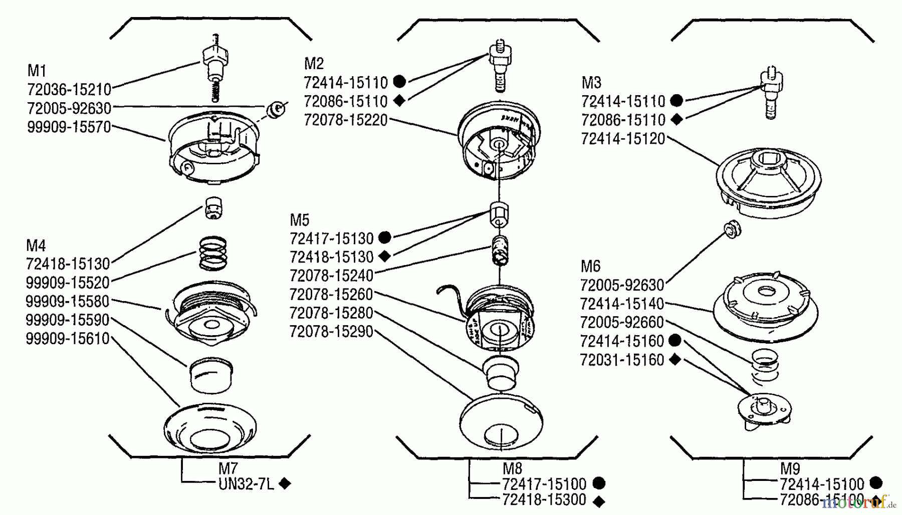 Shindaiwa Trimmer, Faden / Bürste F18 - Shindaiwa String Trimmer Spool And Housing Assembly