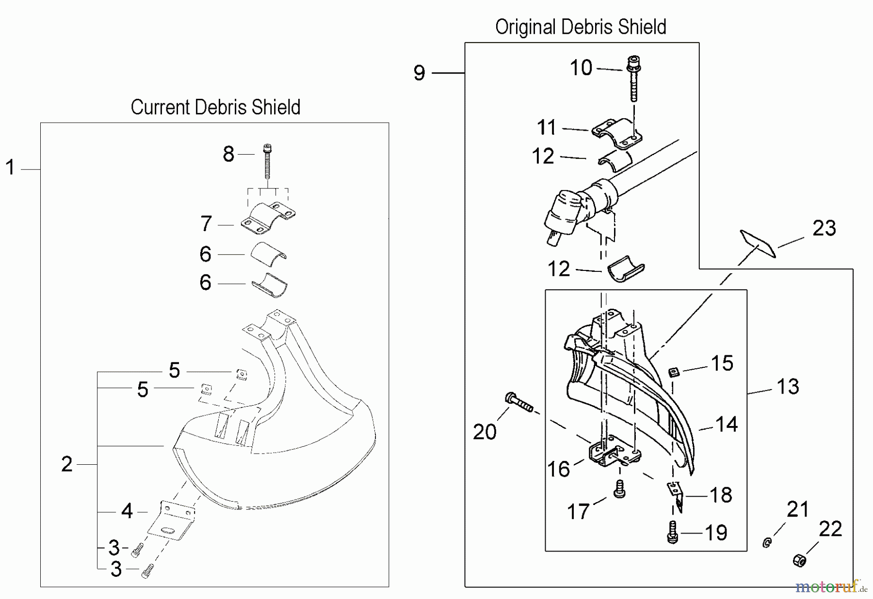  Shindaiwa Trimmer, Faden / Bürste T220 - Shindaiwa String Trimmer Debris Shield