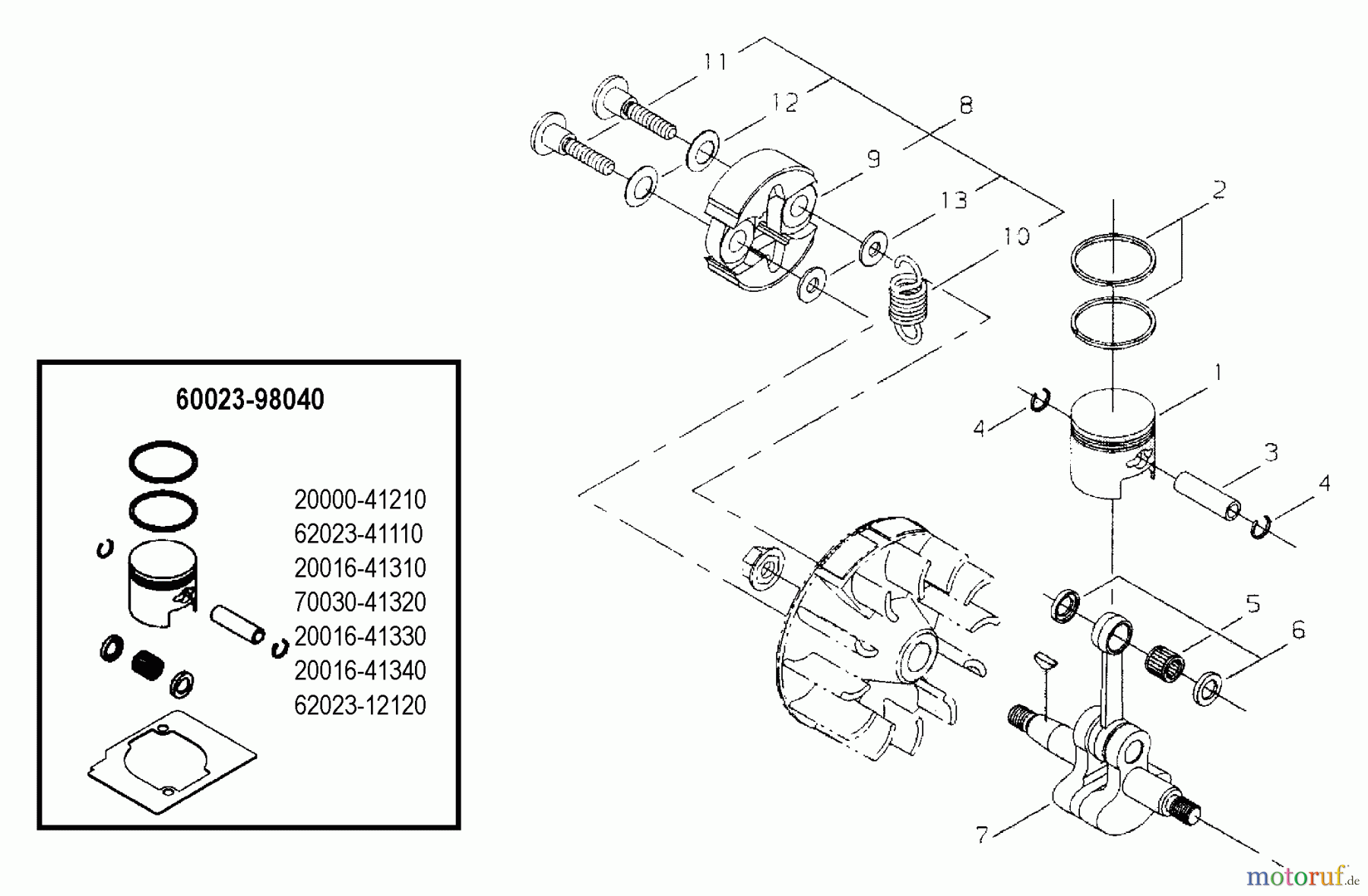  Shindaiwa Trimmer, Faden / Bürste T231/T231B - Shindaiwa String Trimmer Clutch, Crankshaft, Piston