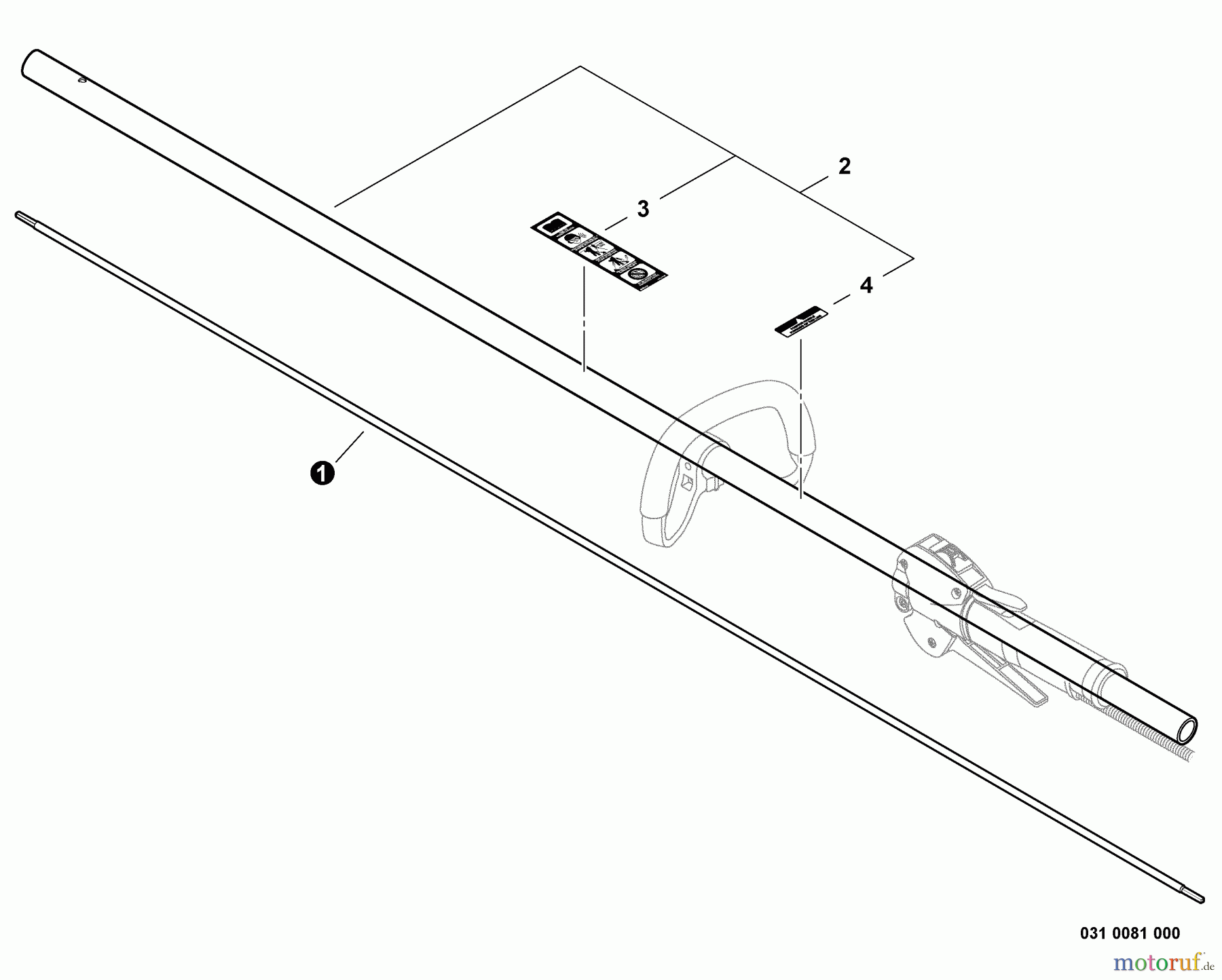  Shindaiwa Trimmer, Faden / Bürste T235 - Shindaiwa String Trimmer, Main Pipe