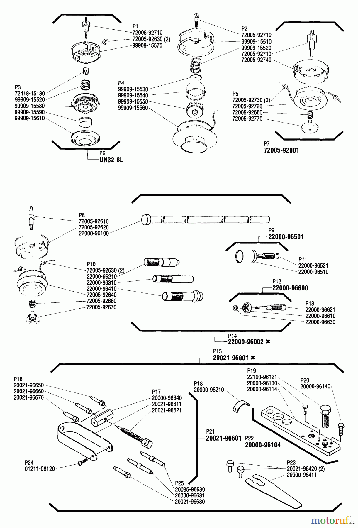  Shindaiwa Trimmer, Faden / Bürste T25 - Shindaiwa String Trimmer Accessories