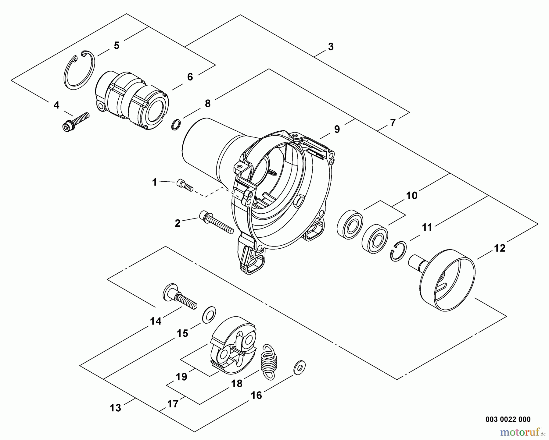  Shindaiwa Trimmer, Faden / Bürste M254 - Shindaiwa Multi-Tool, S/N: T13113001001 - T13113999999 Fan Case, Clutch