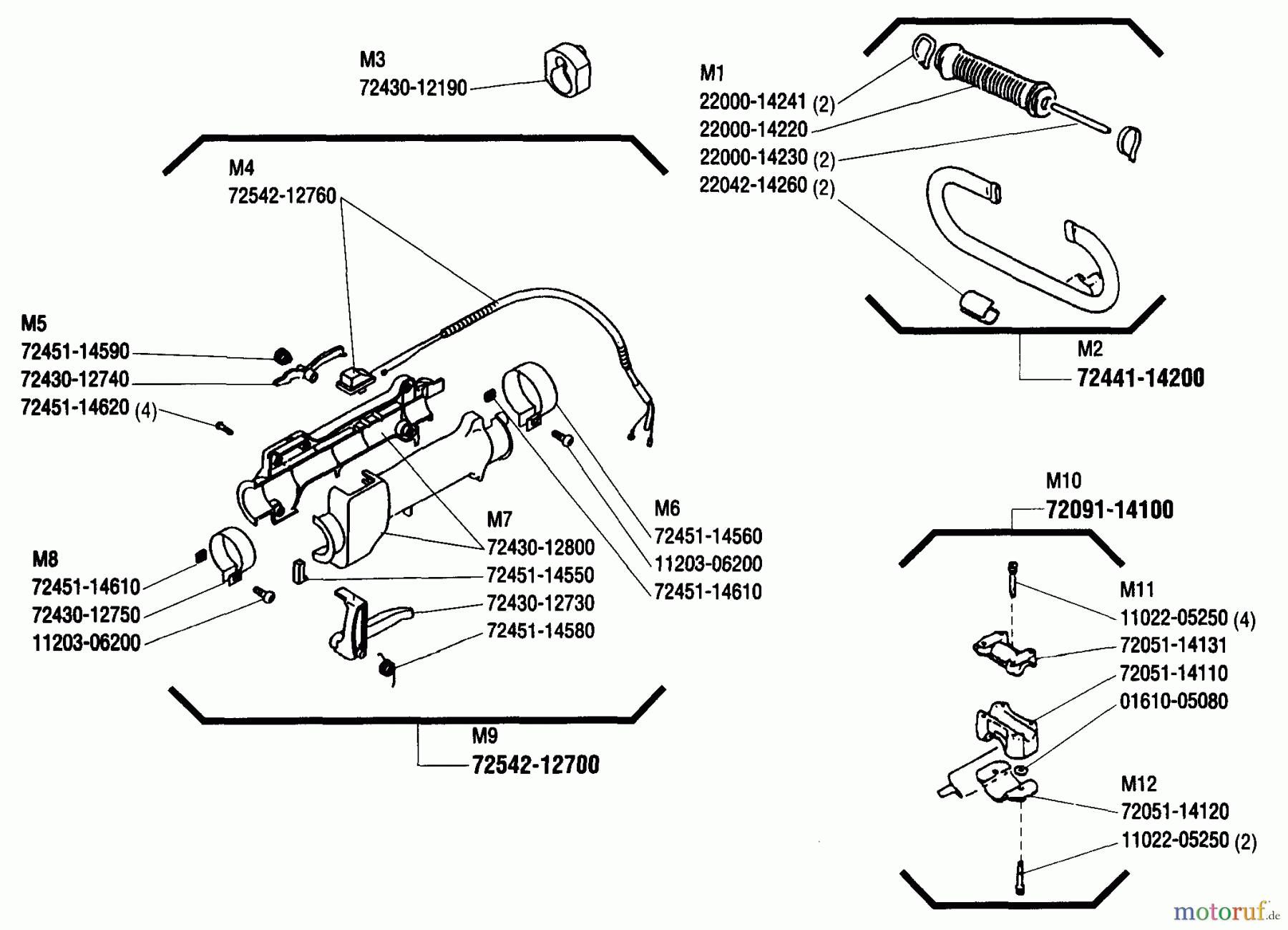 Shindaiwa Trimmer, Faden / Bürste T350 - Shindaiwa String Trimmer Handle, Throttle Lever