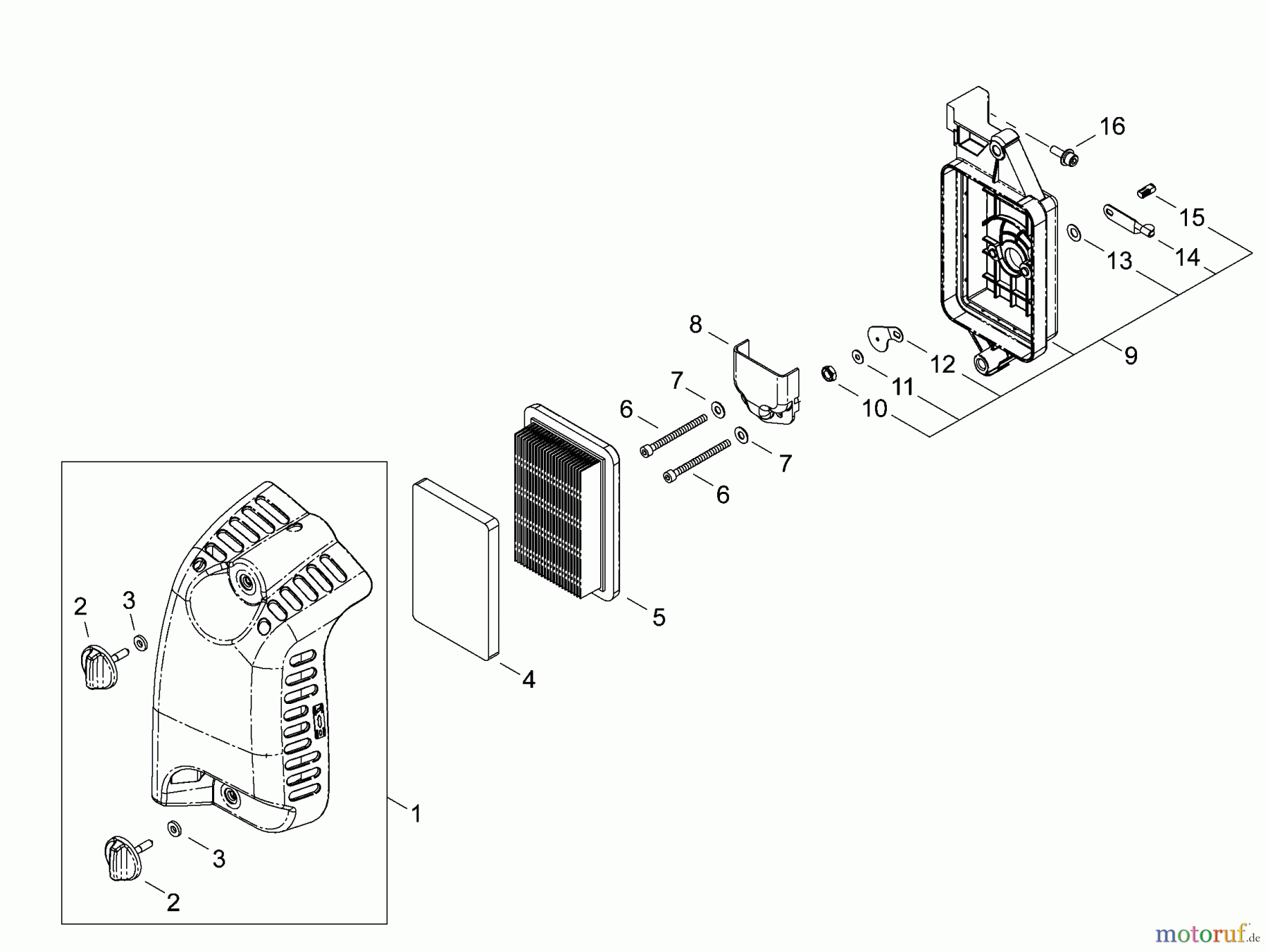  Shindaiwa Bläser / Sauger / Häcksler / Mulchgeräte EB802 - Shindaiwa Back Pack Blower Air Filter