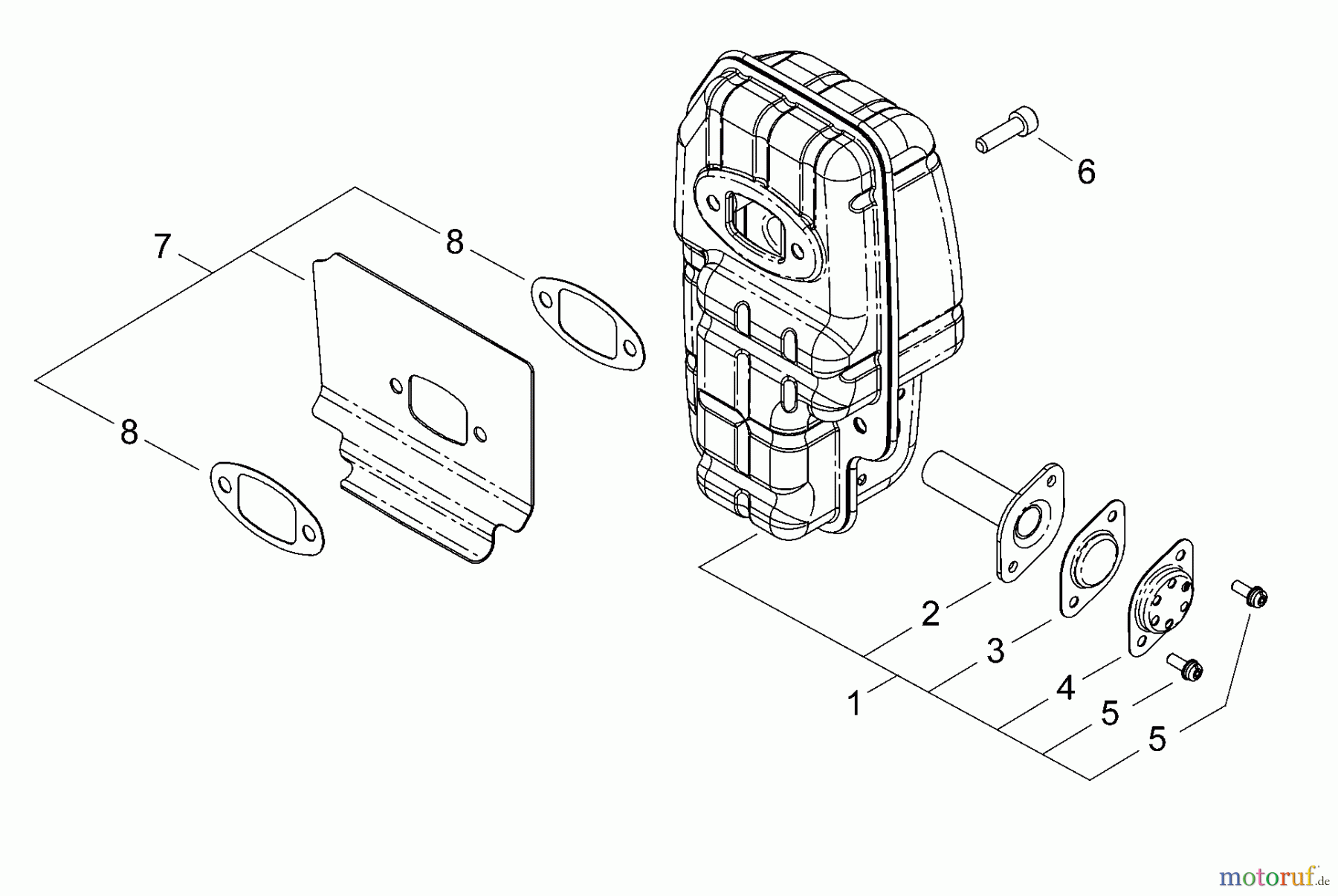  Shindaiwa Bläser / Sauger / Häcksler / Mulchgeräte EB802 - Shindaiwa Back Pack Blower Muffler