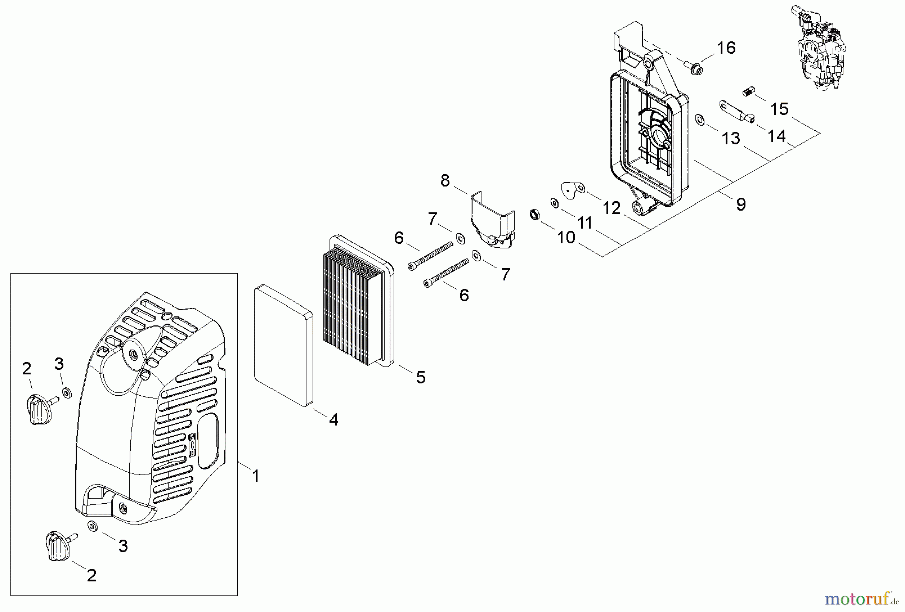  Shindaiwa Bläser / Sauger / Häcksler / Mulchgeräte EB8520 - Shindaiwa Back Pack Blower Air Filter