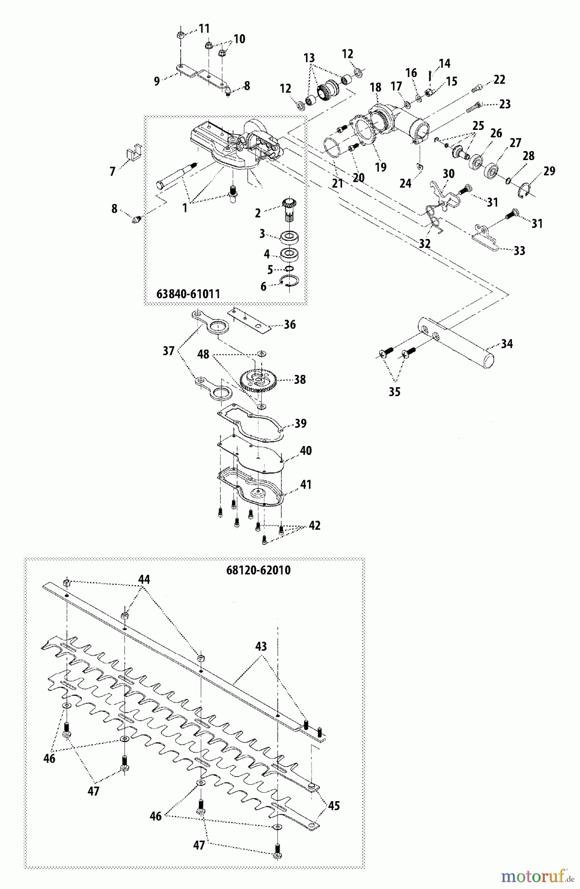 Shindaiwa Heckenscheren AH230 - Shindaiwa Articulating Hedge Trimmer Gearcase