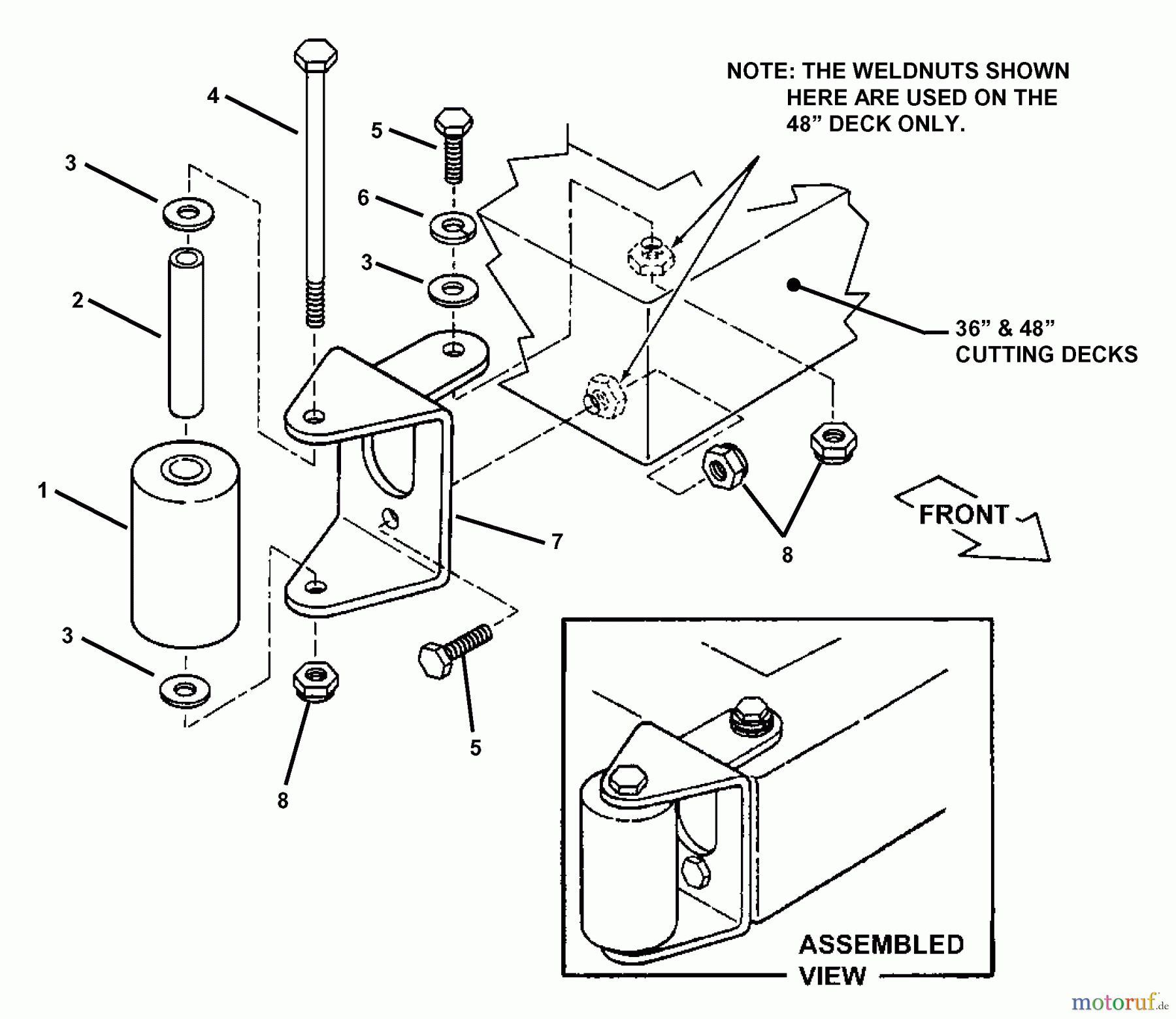  Snapper Zubehör. Rasenmäher 7061300 - Snapper Corner Roller Kit Corner Roller (Pro 736 & Pro 748)