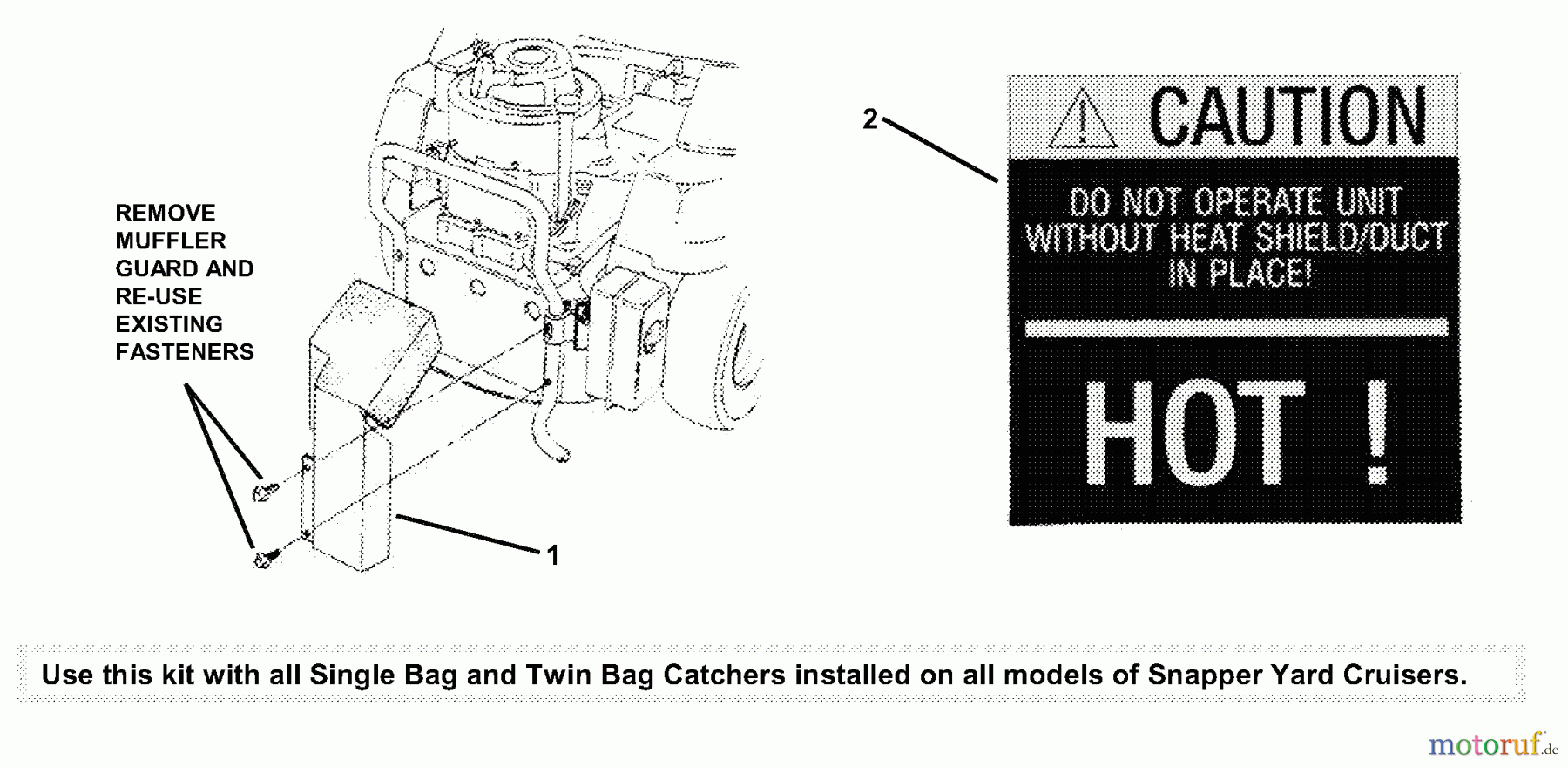  Snapper Zubehör. Rasenmäher 7063035 - Snapper Yard Cruiser Debris Shield Kit Debris Shield Kit