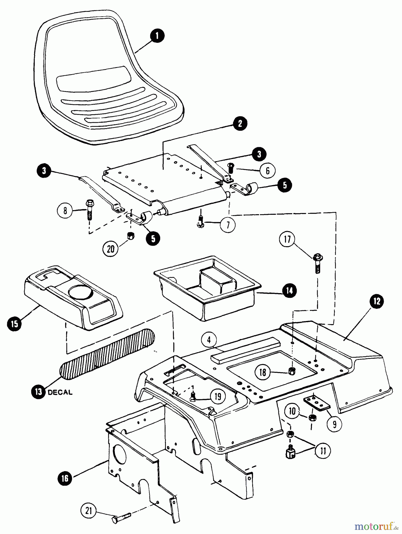  Snapper Rasen- und Gartentraktoren 1600 (80024) - Snapper 16 HP Garden Tractor, Gear Drive, MF Series Seat, Rear Fender