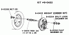 Snapper 1855A (80928) - 18 HP Garden Tractor, Twin Cylinder Hydro Drive, MF Series Listas de piezas de repuesto y dibujos Rear Wheel Weights Kit #60452