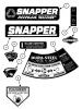 Snapper WP216512BV - 21" Walk-Behind Mower, 6.5 HP, Steel Deck, Series 12 Ersatzteile Decals (Part 1)