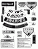 Snapper P217018BVE (80655) - 21" Walk-Behind Mower, 7 HP, Steel Deck, Series 18 Listas de piezas de repuesto y dibujos DECALS