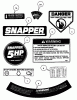 Snapper MRP216015B - 21" Walk-Behind Mower, 6 HP, Steel Deck, M Series 15 Listas de piezas de repuesto y dibujos Decals (Part 1)