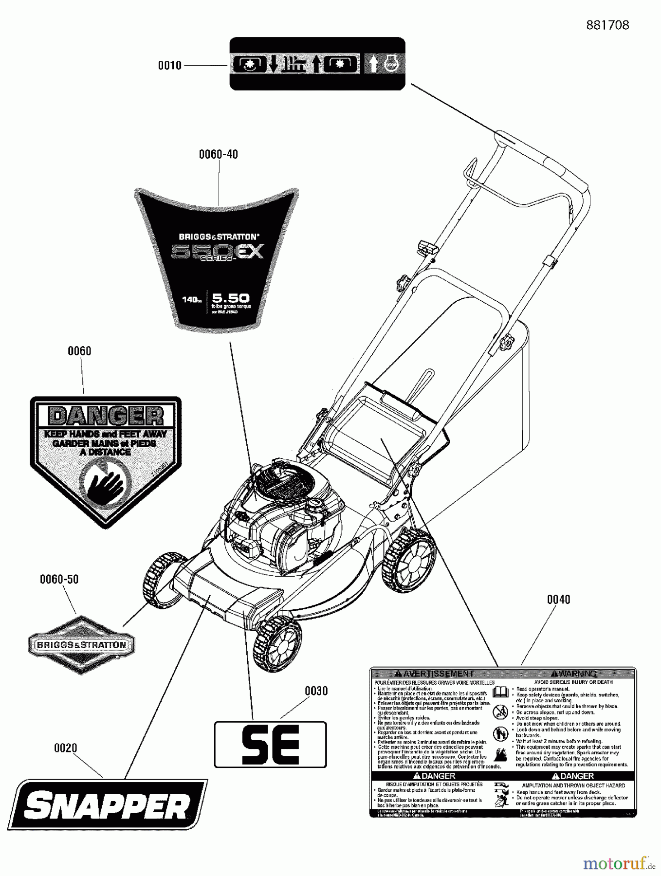  Snapper Rasenmäher S19550EX (881544) - Snapper 19