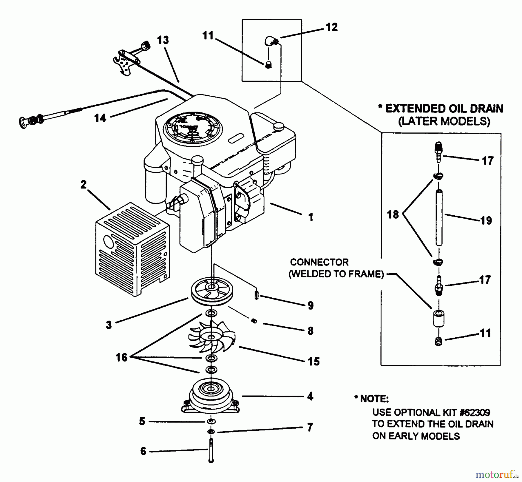  Snapper Nullwendekreismäher, Zero-Turn Z1402K (80184) - Snapper 14 HP Zero-Turn Mower, Hydro Drive, ZTR Series 2 14 H.P. Engine Assembly