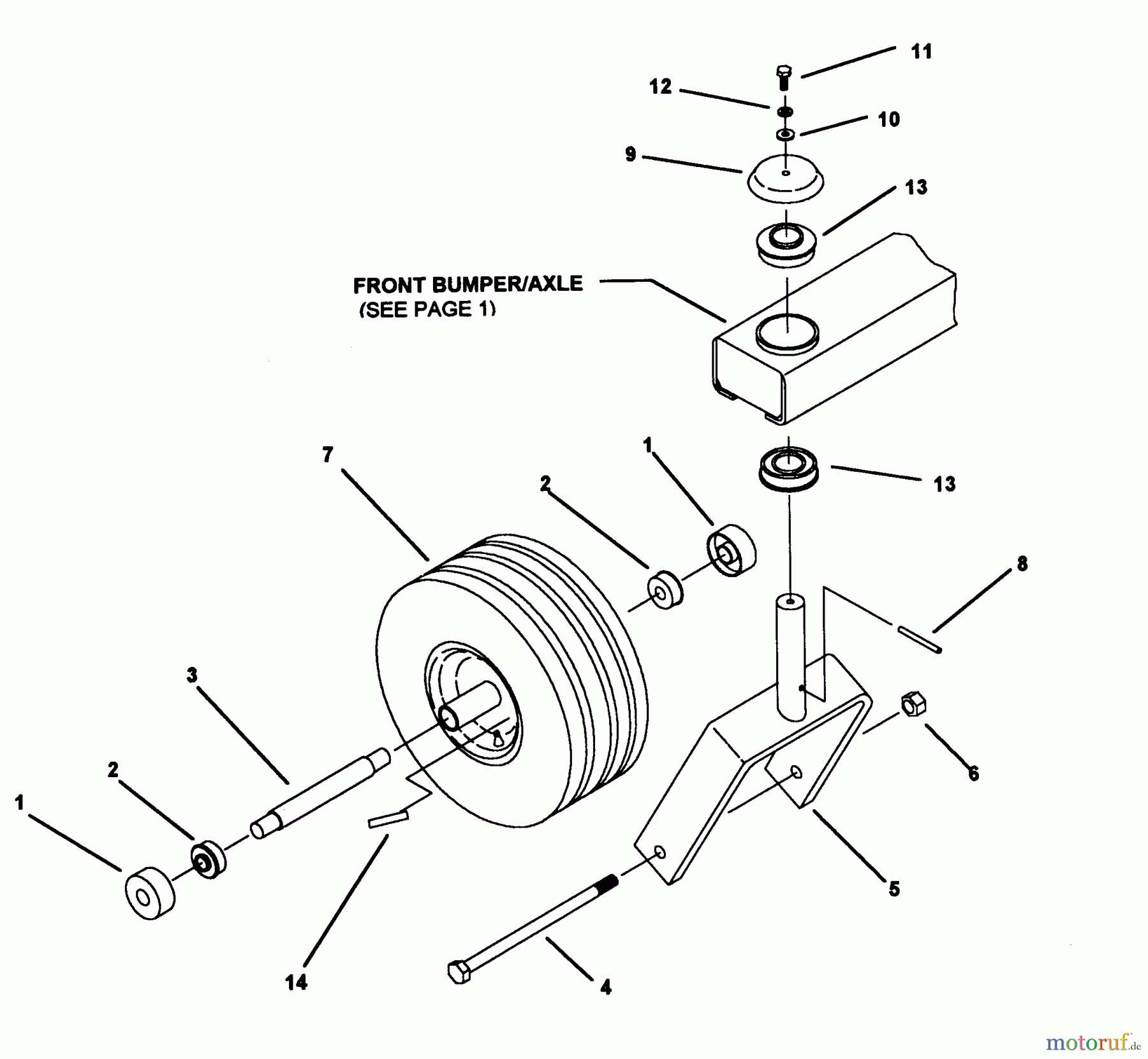 Snapper Nullwendekreismäher, Zero-Turn Z1805KV (80919) - Snapper 18 HP Zero-Turn Mower, Hydro Drive, ZTR Series 5 Caster Wheel Assembly