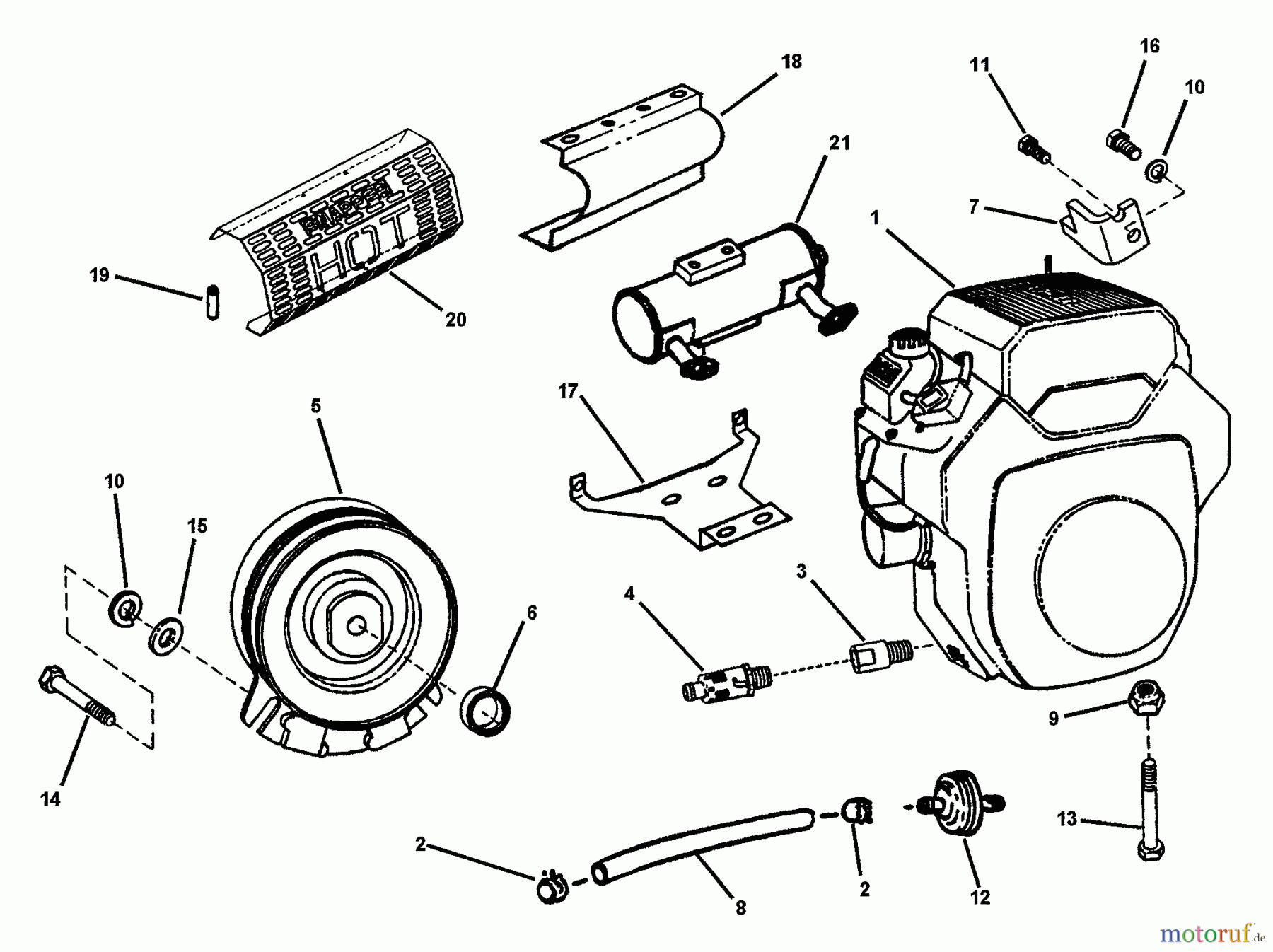  Snapper Nullwendekreismäher, Zero-Turn ZF2501KH (84574) - Snapper 25 HP Zero-Turn Mower, Out Front, Z-Rider Series 1 Engine Sub-Assembly