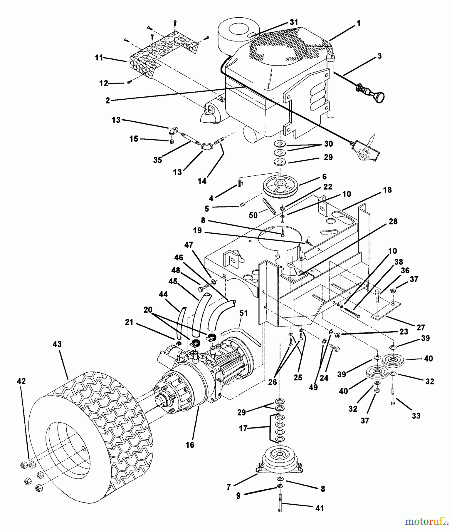  Snapper Nullwendekreismäher, Zero-Turn ZU2014K (80455) - Snapper 20 HP Zero-Turn Mower, Twin Stick, Unistat Drive, ZTR Series 4 Drive Train Assembly