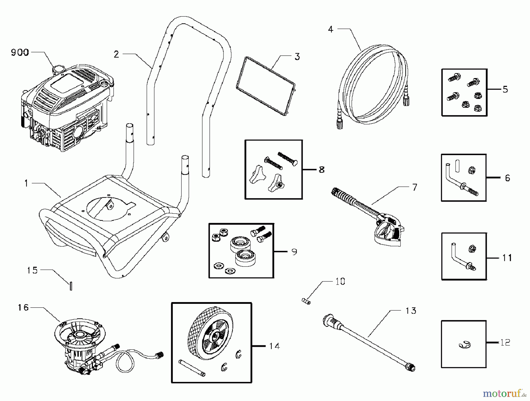  Snapper Hochdruckreiniger PW23000 (1807-0) - Snapper Pressure Washer 2 GPM PRESSURE WASHER MAIN UNIT