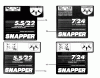 Snapper I7244 - 24" Snowthrower, 7 HP, Two Stage, Intermediate Frame, Series 4 Ricambi Decals (Part 2)