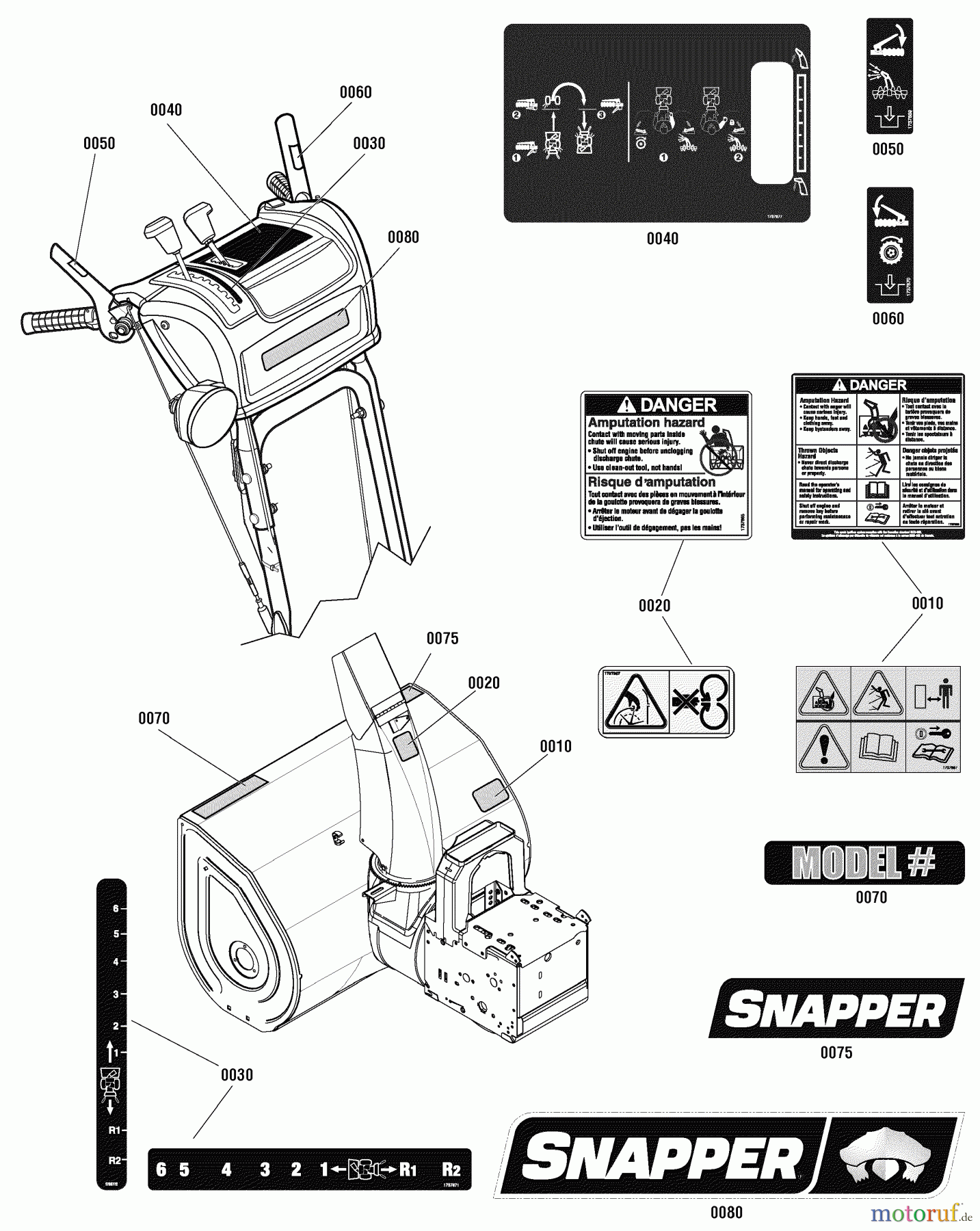  Snapper Schneefräsen XL1738E (1695850) - Snapper 38