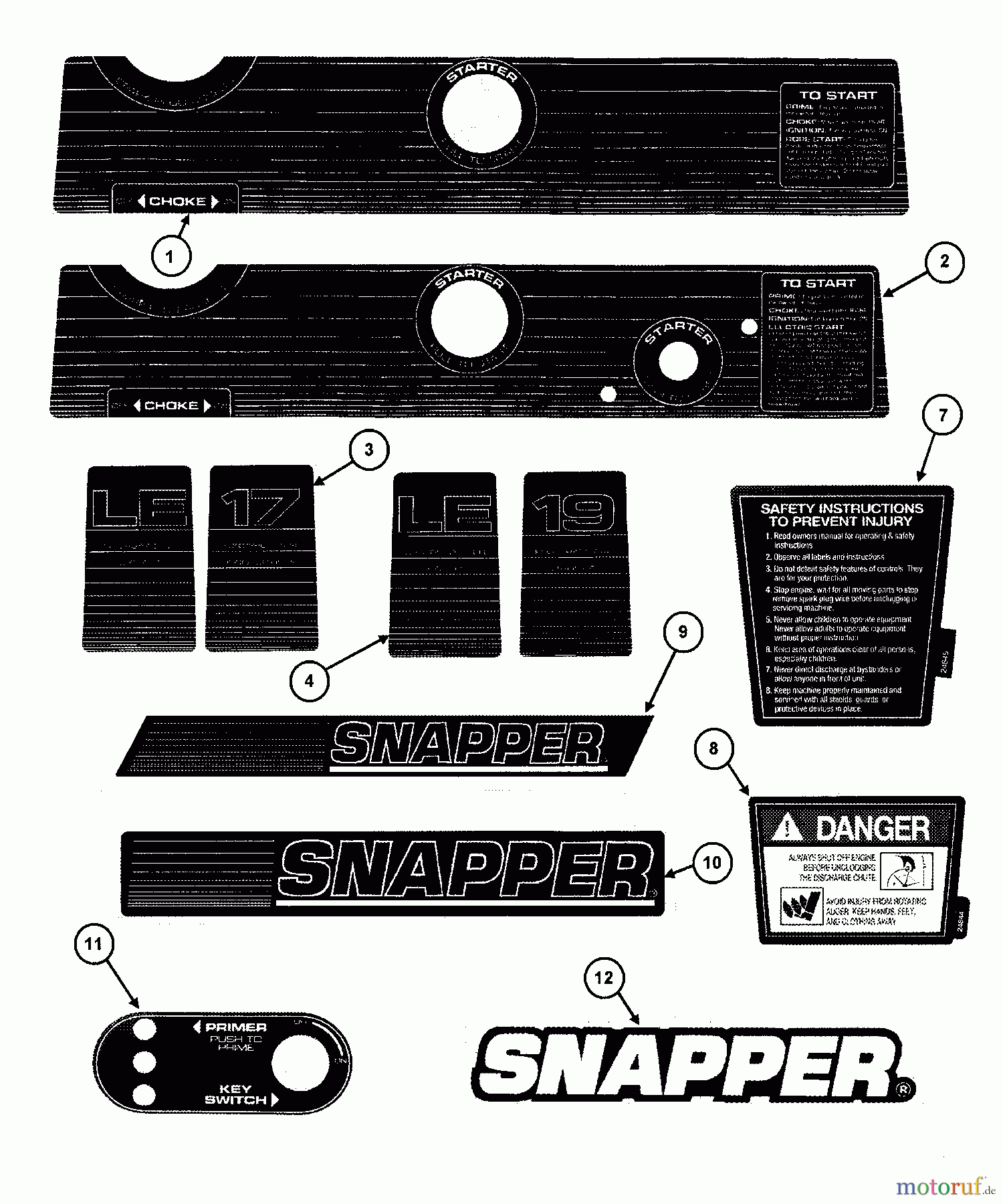  Snapper Schneefräsen LE3190R (84363) - Snapper 19