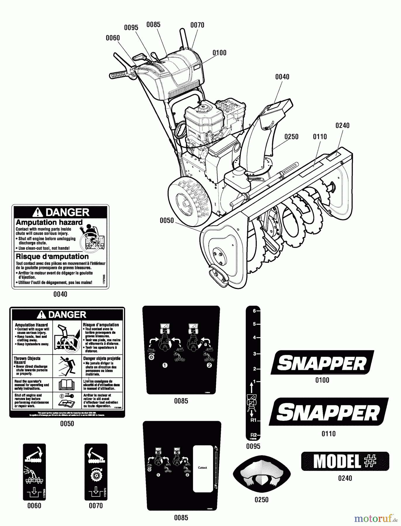  Snapper Schneefräsen M1529E (1696003) - Snapper 29