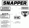 Snapper 25066 - 25" Rear-Engine Rider, 6 HP, Series 6 Listas de piezas de repuesto y dibujos Decals