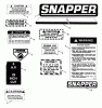 Snapper 33128TVE - 33" Rear-Engine Rider, 12 HP, Series 8 Listas de piezas de repuesto y dibujos Decals