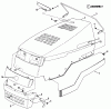 Snapper RLT115D331B - 33" Lawn Tractor, 11.5 HP, Disc Drive, Series 1 Listas de piezas de repuesto y dibujos Hood & Bumper