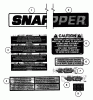 Snapper M300919B - 30" Rear-Engine Rider, 9 HP, M Series 19 Pièces détachées Decals (Part 1)