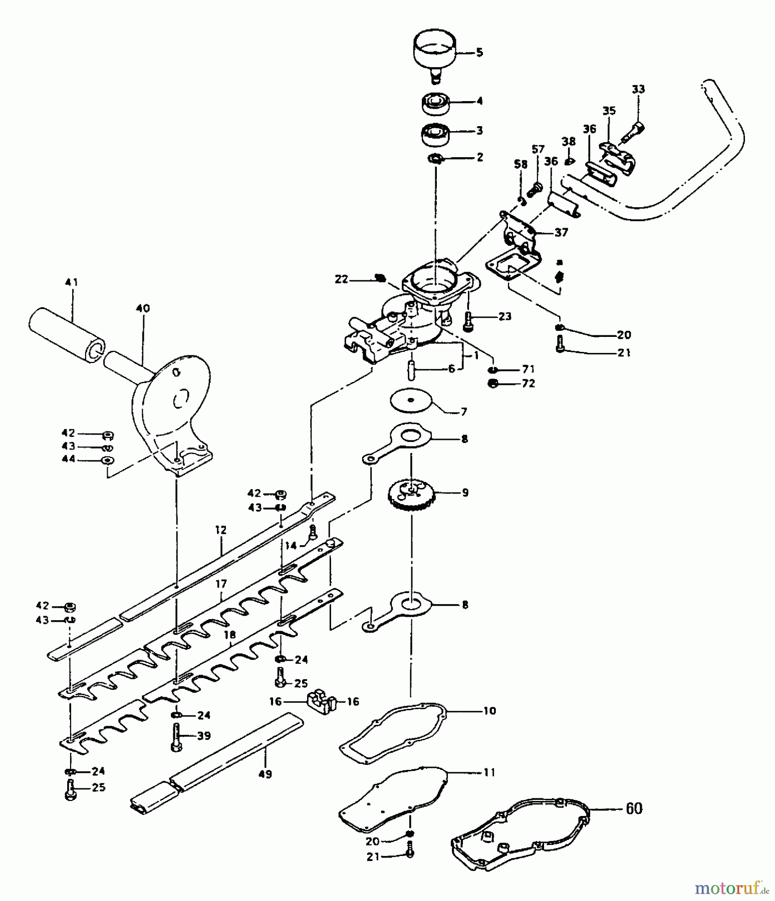 Tanaka Heckenscheeren THT-240 - Tanaka Hedge Trimmer Gear Case & Cutter