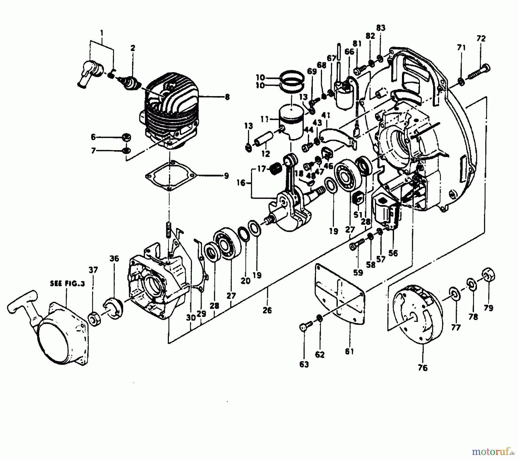  Tanaka Blasgeräte, Sauger, Häcksler, Mulchgeräte TBL-455 - Tanaka Backpack Blower Engine / Cylinder, Piston, Crankshaft