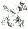 Tanaka TBL-4600 - Backpack Blower Listas de piezas de repuesto y dibujos Engine, Muffler, Air Cleaner, Fuel System
