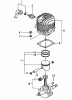 Tanaka TBL-4610 - Backpack Blower Listas de piezas de repuesto y dibujos Cylinder, Piston, Crankshaft