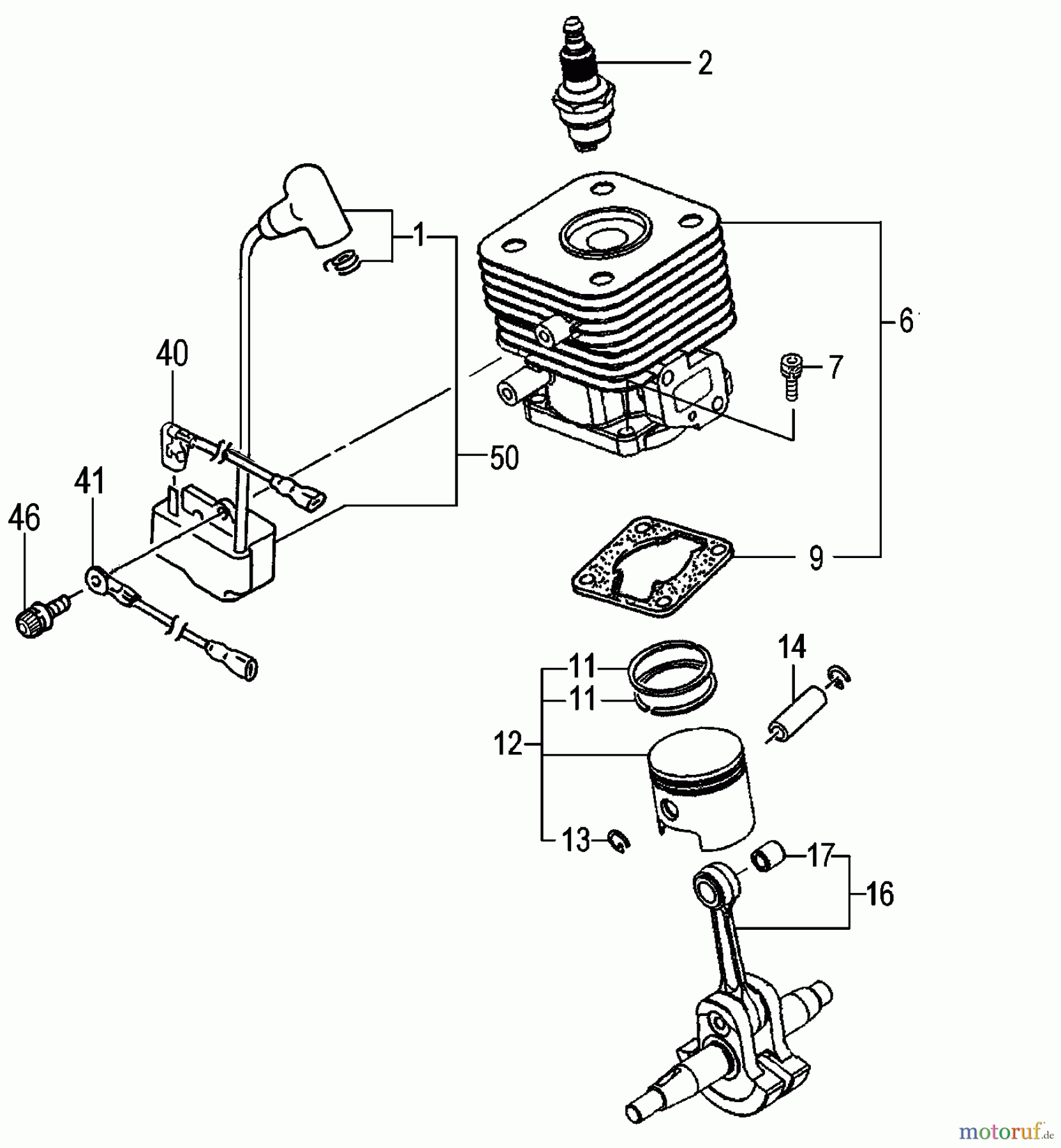 Tanaka Trimmer, Motorsensen TBC-280 - Tanaka Grass Trimmer Cylinder, Piston, Crankshaft, Ignition