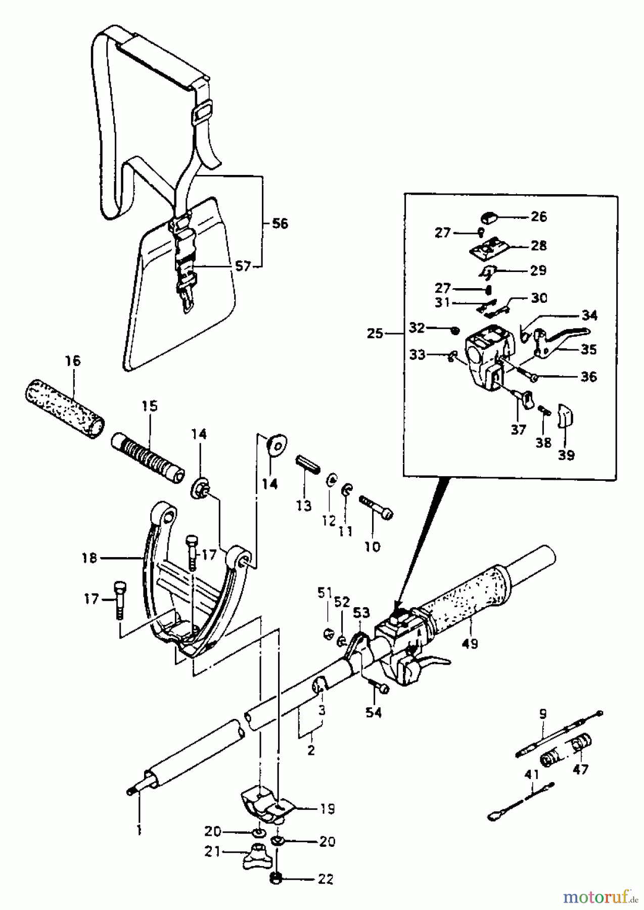 Tanaka Trimmer, Motorsensen TBC-300 - Tanaka Brush Cutter Handle