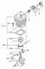 Tanaka TBC-600 - Brush Cutter Ricambi Cylinder, Piston, Crankshaft