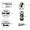 Tanaka TEA-500 - Power Auger Ricambi Decals
